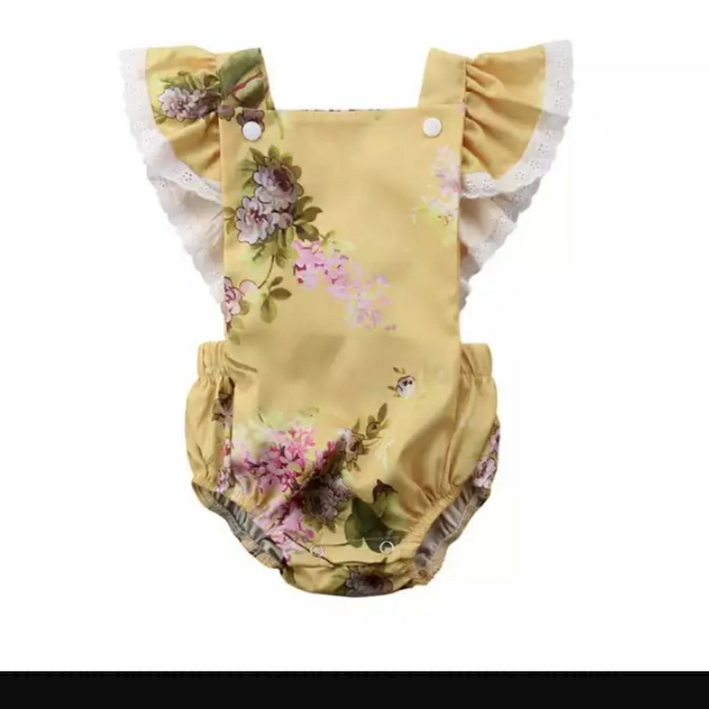Last one ⏳Yellow flowered Romper - Picture 2 of 7